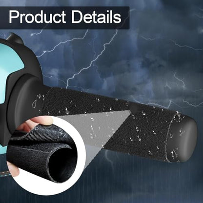 harayaa Motorcycle Heated Grips Cover Electric Handlebar Grip Heater Waterproof Wear Resistant Five Temperature Adjustable Smart Heating for Daily Commute