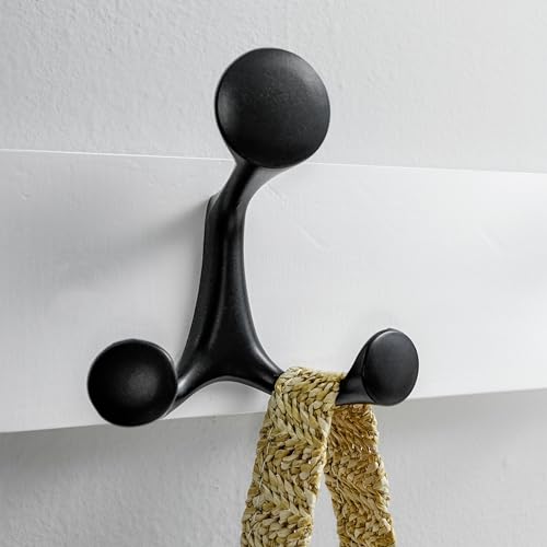 WEBI Coat Rack Wall Mount,30" Solid Wood Coat Hooks Wall Mounted Coat Hanger,16" Hole to Hole,Heavy Duty Hook Rack Rail,5 Triple Hooks for Hanging Coats,Jacket,Clothes,Hat,Backpack,White - color: White, size: 30 Inch