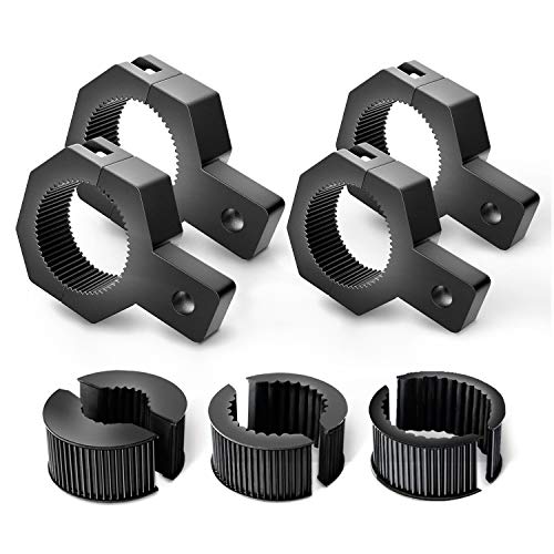 Nilight 90023D 4-Pack Standard 4PCS Mounting Bracket Kit LED Off Road Light Vertical Bar Tube Clamp Roof Roll Cage Holder,2 Years Warranty Black - size: 4-Pack (Standard)