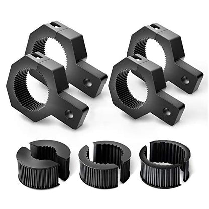 Nilight 90023D 4-Pack Standard 4PCS Mounting Bracket Kit LED Off Road Light Vertical Bar Tube Clamp Roof Roll Cage Holder,2 Years Warranty Black - size: 4-Pack (Standard)