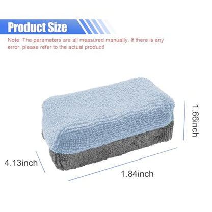 12PCS Ceramic Coating Applicator Sponge, Microfiber Rectangular Auto Polishing Cleaning Pads, Universal Automotive Detailing Sponge for Car Wax, Paint, Sealant Application (Blue) - color: Blue