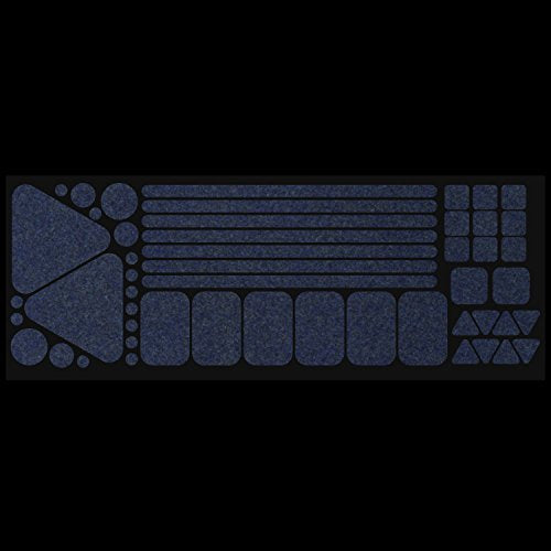 LiteMark Reflective Sticker Pack – Bicycle, Motorcycle & Helmet Reflectors for Safety & Night Visibility (Black, Pack of 51 Pcs) - color: Black