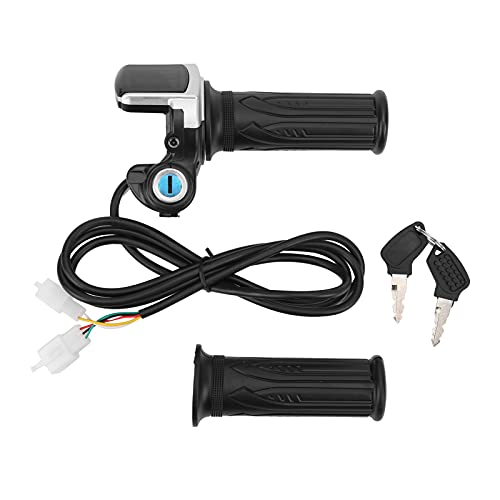 Electric Bike Throttle Grip Lock Key Set LED Indicator for Motorcycle Scooter 48V powersports throttles of grip adopts ABS material which