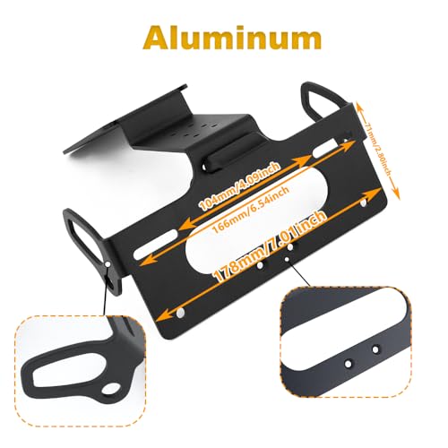 Motorcycle Fender Eliminator License Plate Holder Bracket Fit for Z900 Z900SE 2025-2026 Tail Tidy with LED Plate Light