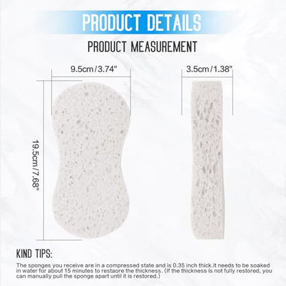 3PCS Car Wash Sponge, Heavy Duty Car Sponges for Washing, Car Accessories Large Sponges for Cleaning, Automotive Cleaning Supplies, Eco Friendly Sponge (7.68 x 3.74 x 1.38 Inch), White - color: White