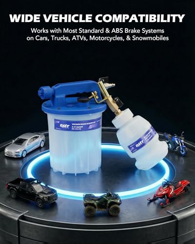 Orion Motor Tech 3L Vacuum Brake Bleeder Kit, Pneumatic Brake Fluid Bleeder Kit with 3.2 qt Brake Fluid Extractor 1L Refilling Bottle 20 Adapters, One Person Brake Bleed Fluid Pump Brake Bleeding Tool - size: 3L Upgraded Set