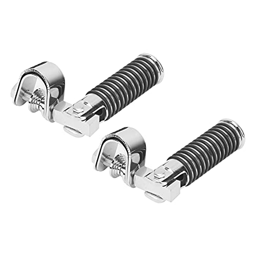 Universal Stainless Steel Motorcycle Foot Pegs Replacement for 1 Inch Engine Guards Foot Rests Mounting on Tubing