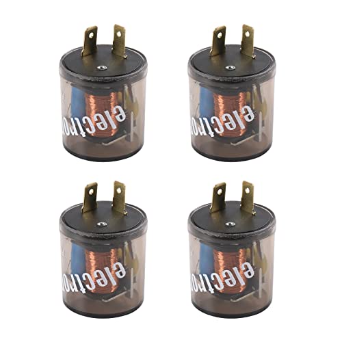 4 Pcs 2 Pin 12V Electronic Turn Signal Flasher Relay 2 Prong Flasher Relay 20 Amps for Universal Automobile Motorcycle Bike Scooter Fix Turn Signal Bulbs Flash - size: 4pc 2 PIN 20 Amps 12V Flasher