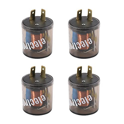 4 Pcs 2 Pin 12V Electronic Turn Signal Flasher Relay 2 Prong Flasher Relay 20 Amps for Universal Automobile Motorcycle Bike Scooter Fix Turn Signal Bulbs Flash - size: 4pc 2 PIN 20 Amps 12V Flasher