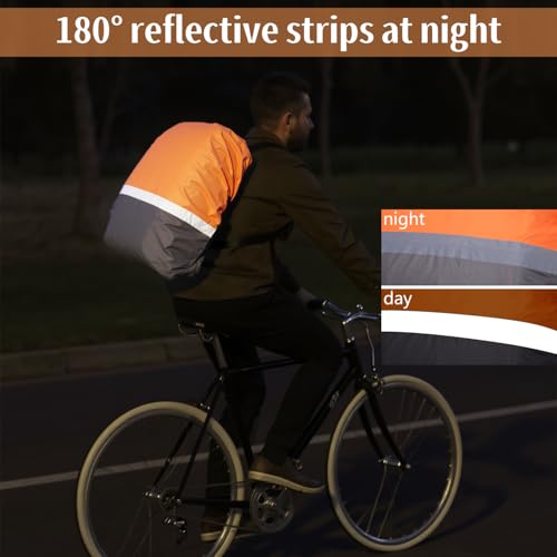 Backpack Rain Cover - Waterproof with Night Reflective, Fits 30-40L Hiking Packs for Camping & Outdoor Travel