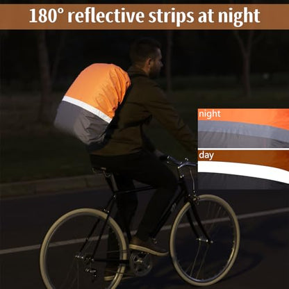 Backpack Rain Cover - Waterproof with Night Reflective, Fits 30-40L Hiking Packs for Camping & Outdoor Travel