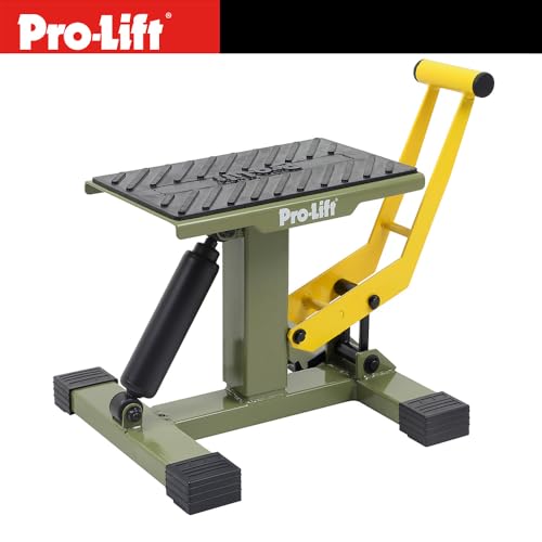 Pro-Lift Dirt Bike Stand Lift– 440 lbs Capacity and Hydraulic Motorcycle Jack Lift Operation, Adjustable Height Hoist Table, for Dirt Pit Bike Repair, Maintenance, Dirt Bike Accessories
