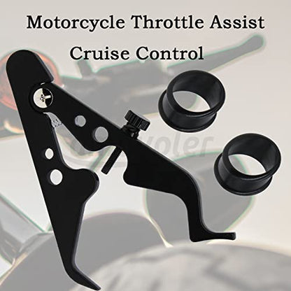 Universal Motorcycle Throttle Lock Motorcycle Cruise Control Motorcycle Throttle Assist Aluminum with Silicone Ring Protect Throttle Control System.
