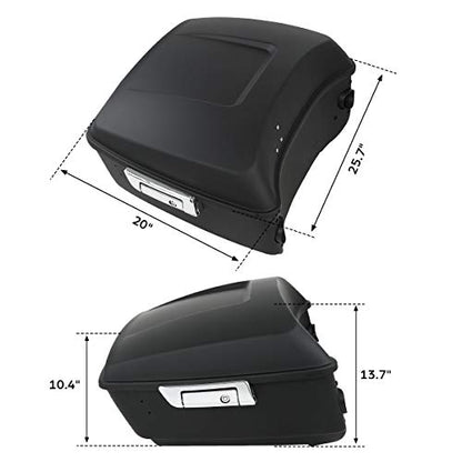 13.7" King Tour Trunk For Harley Touring Road King FLHR 2014-2025 Street Electra Glide FLHT CVO Limited FLHTKSE Ultra Classic FLHTCU FLHTCUL FLHTK FLHTKL - color: BStyle #03