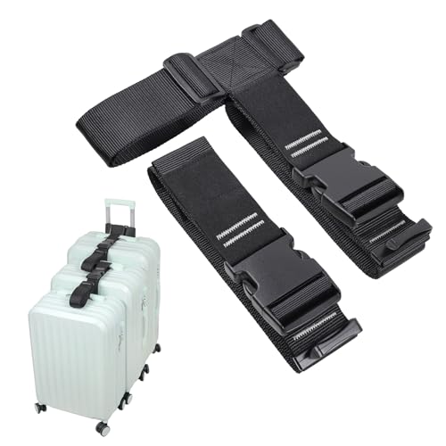 Vigorport Luggage Connector, Straps for Suitcase, Add A Bag Adjustable Attachment Accessories 2" Endless for Connect Your 3 Luggage Together-2 Pack (XXLarge) - size: 2''W XX-Large