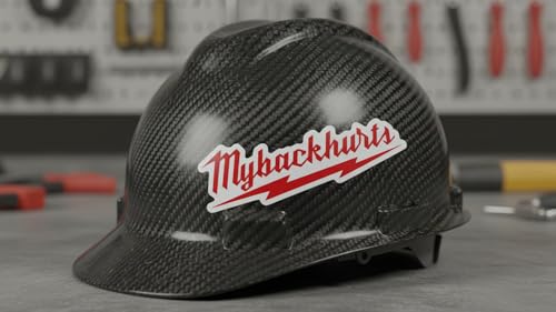 My Back Hurts Funny Builder Electrician Construction Welder Carpenter Vinyl Sticker Decal - 3pcs, 4inches - for Car, Laptop, Motorcycle or Any Smooth Surface - size: 4in