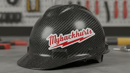 My Back Hurts Funny Builder Electrician Construction Welder Carpenter Vinyl Sticker Decal - 3pcs, 4inches - for Car, Laptop, Motorcycle or Any Smooth Surface - size: 4in