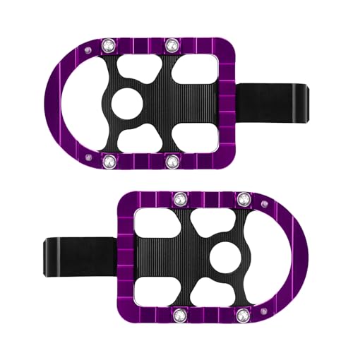 Foot Pegs Passenger Footpegs Foot Rest Pedal Fit for Harley Softail 2018-Later LiveWire 2020-Later Fat Boy Street Bob Low Rider Breakout (Purple) - color: Purple