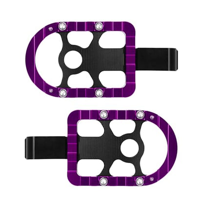 Foot Pegs Passenger Footpegs Foot Rest Pedal Fit for Harley Softail 2018-Later LiveWire 2020-Later Fat Boy Street Bob Low Rider Breakout (Purple) - color: Purple