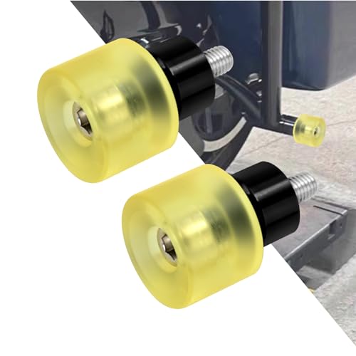 Motorcycle Decorative Wheel M12 Screw Rotatable Crash Bar End Sliders Engine Guard Collision Protector Fit for Harley Saddlebag Guard Engine Guard Bar 2Pcs - color: #1 Yellow