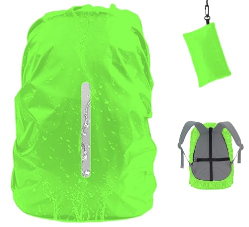 Waterproof Backpack Rain Cover with Reflective Strap (8-70L), 2 Adjustable Anti Slip Cross Buckle Strap, Rainproof Snowproof, Green XL (for 56-70L Backpack) - color: Green, size: XL (for 56-70L backpack)