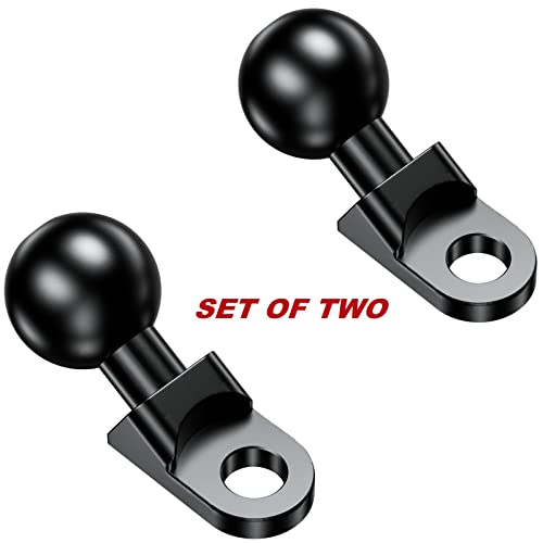 BRCOVAN 2PCS, Aluminum Alloy Mount with 1'' TPU Ball & 10mm Mounting Hole | Angled Bolt Head Adapter Ball Base Compatible with RAM Mounts B Size Double Socket Arm - style: R12-Set of 2