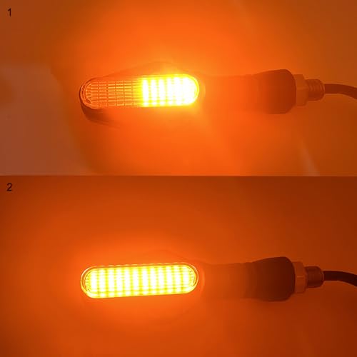 Motorcycle Mini Indicators High Brightness Sequential Flowing Turn Signal Lights For DC12V Motorbike Scooter Off Road (Pack of 2) - size: 3.4Inch (Pack of 2PCS)