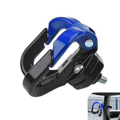 1 PC Motorcycle Hanger Hook, Motorcycle Helmet Handlebar Luggage Bag Holder, Scooter Hanger Accessory with Double Claw Hook, Universal for Most Moped, Electric Vehicles, Bicycles (Blue)
