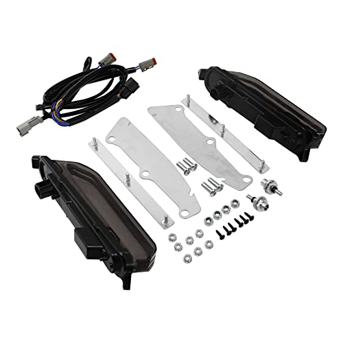 HR3 Run/Brake/Turn LED Light for Rear Fender Fascia Fit for 2014-2024 Harley Touring Road King FLHR Road Glide FLTRX Street Glide FLHX Ultra Limited FLHTK Electra Glide Standard (Smoke Lens)