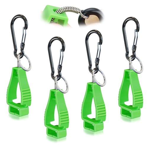 NANHONG 4PCS, Glove Clips for Work Glove Holders, Gloves Clip, Duty Belt Accessories, Gloves Clips for Work - color: 4pcs-green