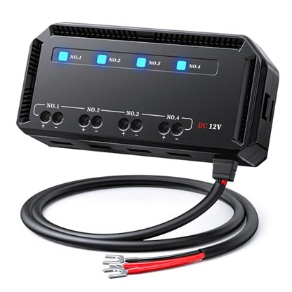12V Fuse Block, 20A Motorcycle Fuse Relay Box Kit with LED Warning Indicator 4 Circuits, Motorcycle Fuse Box Holder Automotive Fuse Block for Vehicle Car Motorcycle ATV UTV