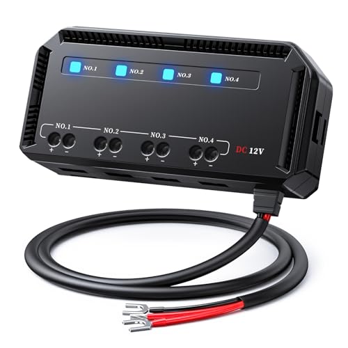 12V Fuse Block, 20A Motorcycle Fuse Relay Box Kit with LED Warning Indicator 4 Circuits, Motorcycle Fuse Box Holder Automotive Fuse Block for Vehicle Car Motorcycle ATV UTV