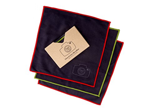 Clean & Clear Microfiber Cleaning Cloth, EXTRA LARGE [50 Pack] ULTRA PREMIUM Microfiber Cleaning Cloth - Microfiber Cloth for Camera Lens, Glasses, Screens, and all Lens. - size: 50 Pack