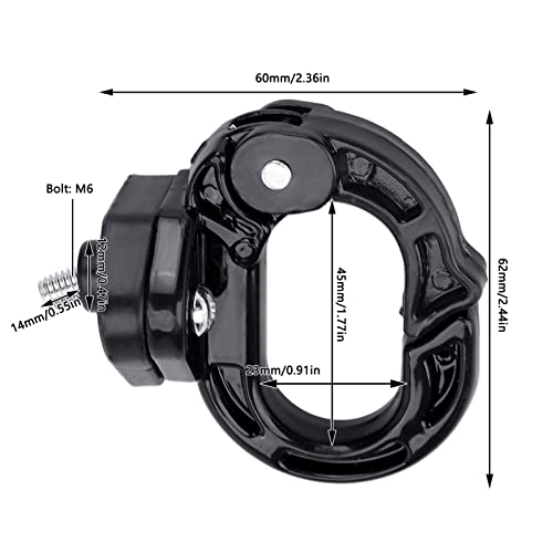 Estink Electric Scooter Front Claw Hook, Alloy Steel & Aluminum Motorcycle Hanger for Helmet & Bag Storage, 26.5 lb Load Bearing & Auto Lock Design for Safer Riding (Black)