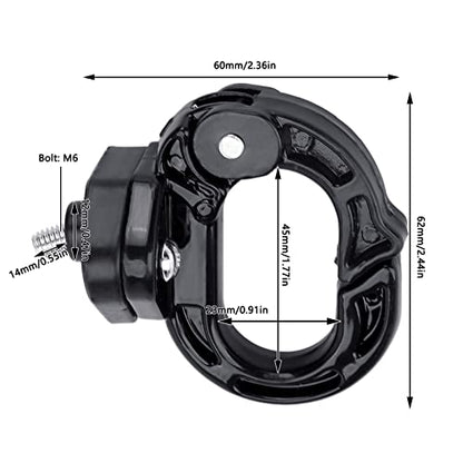 Estink Electric Scooter Front Claw Hook, Alloy Steel & Aluminum Motorcycle Hanger for Helmet & Bag Storage, 26.5 lb Load Bearing & Auto Lock Design for Safer Riding (Black)