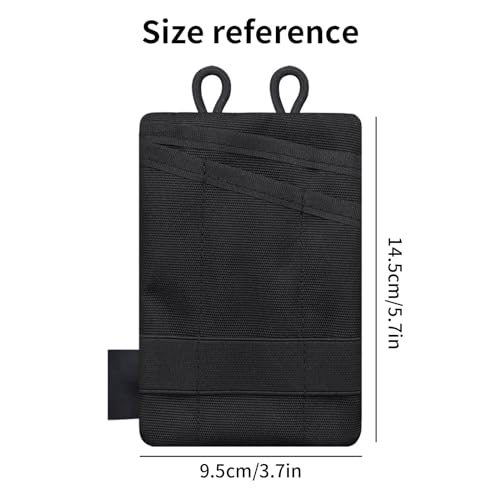 EDC Storage Pouch, Anti-Lost Outdoor Tactical EDC Kit Multi-Function EDC Tool Pouch - color: Black