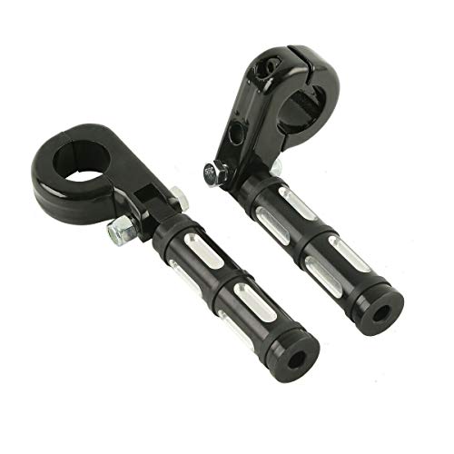 SLMOTO 1 1/4" Adjustable Engine Guard Highway Foot Peg Footpegs fits for Harley Davidson/Honda/Yamaha/Kawasaki/BSA/Norton/Triumph