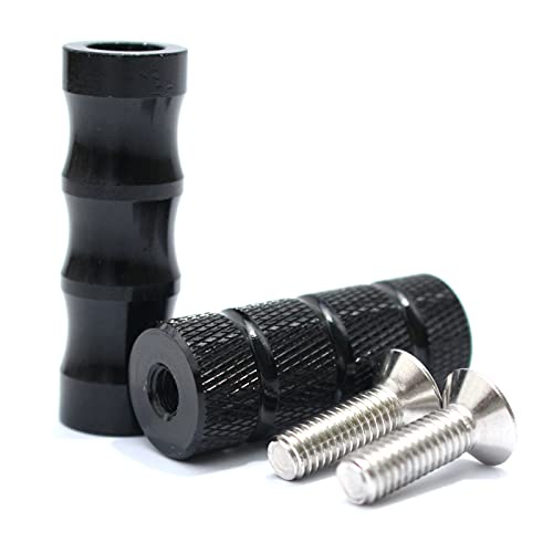CNC Motorcycle Knurled Shifter Peg Anti-Skid Gear Shift Brake Lever Foot Pegs Pedal 6mm Hole Front Footrests Footpeg Rearsets For YAMAHA Honda Suzuki Kawasaki Ducati Aprilia Racing Motorbike