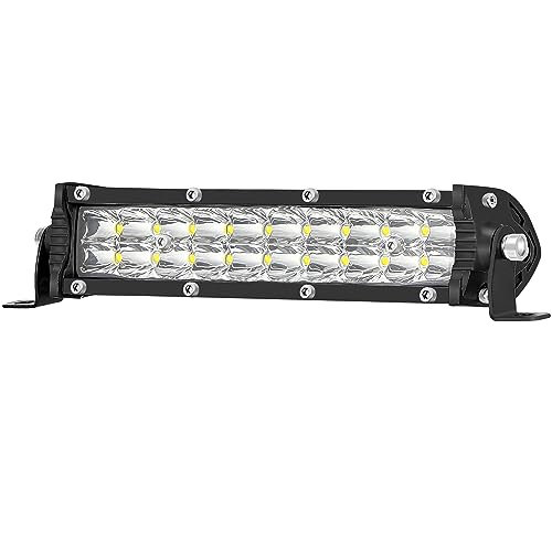 7 Inch Slim LED Light Bar for Truck Tractor, 12V-60V Small LED Work Light Pods Off Road Auxiliary Fog Lights 60W 6000lm, ATV Lawn Mower Golf Cart Pit Dirt Bike MTB eBike Night Riding Headlight - color: 7 Inch