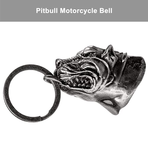 Dream Apparel Motorcycle Bell Guardian Angel Drive Away Gremlin, Biker Bell for Men Women Rider Riding, Good Luck Gift - style: Pitbull