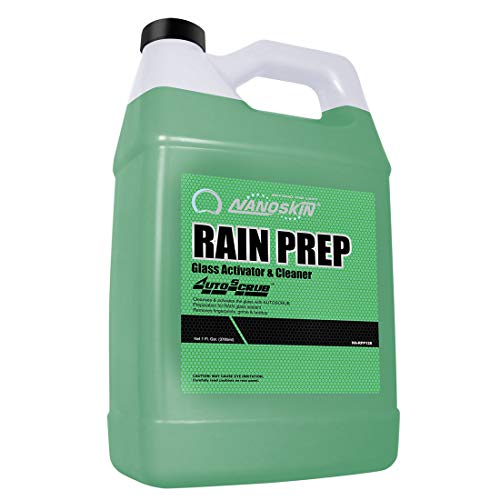 Nanoskin RAIN PREP Glass Cleaner 1 Gallon – The Surface Preparation Sealant | Emits Negative Charge to Interact with RAIN Glass Sealant for Reactive Bonding | Concentrated Formula - size: 128 Fl Oz (Pack of 1)