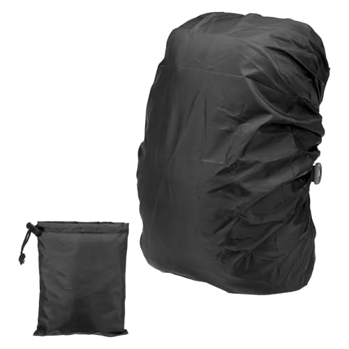 PATIKIL Waterproof Backpack Rain Cover Anti-Slip Cross Buckle Straps & Drawstring Bag for Hiking Camping Traveling - color: Black, size: X-Large