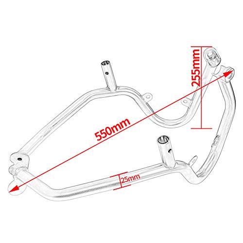 Engine Guard Crash Bar Extension for R1250GS ADV R 1250 GS Adventure 2018-2024 Motorcycle Bumper Frame Falling Protector (Black) - color: Black