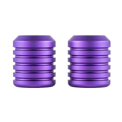 Advanblack CNC Aluminum Motorcycle Frame Sliders – Crash Bar Slider for Harley 1-1/4” Flat Out & Highway Crash Bars/Saddlebag Guards – Red, Gold, Black, Silver – Bolt-On Pair with Screws (Purple CNC) - color: Purple CNC