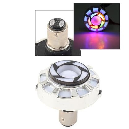 1 Pc Angel Eye Light Headlight Motorcycle Angel Eye Flash Strobe Tail Brake Rear Lights 12V, Colorful