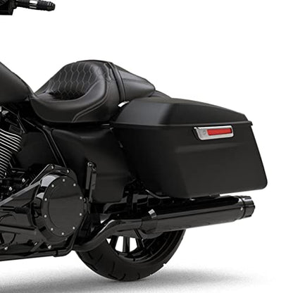 HR3 Black Denim Hard Saddlebags Compatible with 2017&2022 Street Glide Special FLHXS Road Glide Special FLTRXS 2018 Road Glide FLTRX (Replace for OEM) Fit for 2014-2023 Harley Touring Models - color: Black Denim