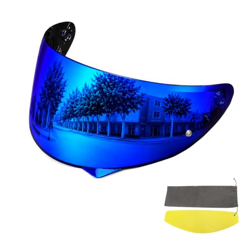 PSLER C10 Visor - C10 Tinted Visor HJ-34P Visor Helmet Face Shield for C10 HJ-34P,Deep Blue Visor - color: Blue Film