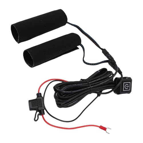 Zunate Heated Grips Cover for Motorcycles and ATVs, 3 Heat Settings with Intelligent Temp Control, IP67 Handlebar Sleeve for Cold Weather