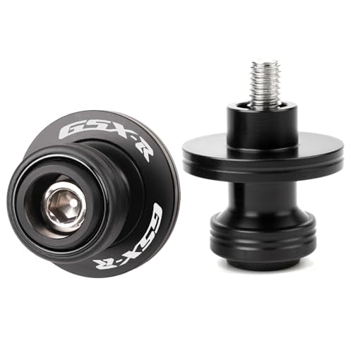 Fit For Suzuki GSXR 600 2005 GSXR 750 2018 GSXR 1000 GSX1300R GSX-8R GSXR 125 GSX-R 150 CNC Motorcycle Swingarm Spools Sliders Swing arm Spools Stand Screws (Black) - color: Black