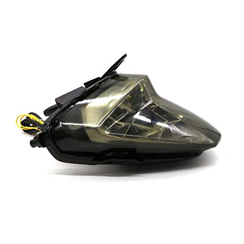 MZS Motorcycle Tail Light, LED Integrated Turn Signal Blinker Smoke Compatible with CBR250R 2011-2013 / CB300F 2015-2018 / CBR300R 2015-2022 - size: CBR250R/CBR300R/CB300F